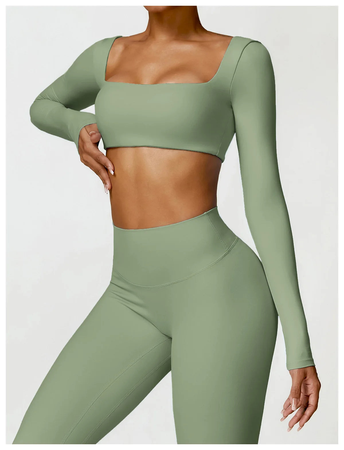 Pilates Dream: Long Sleeve Crop Top
