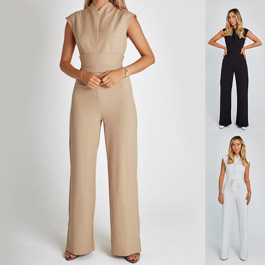 Elegant Jumpsuit with Waist Belt