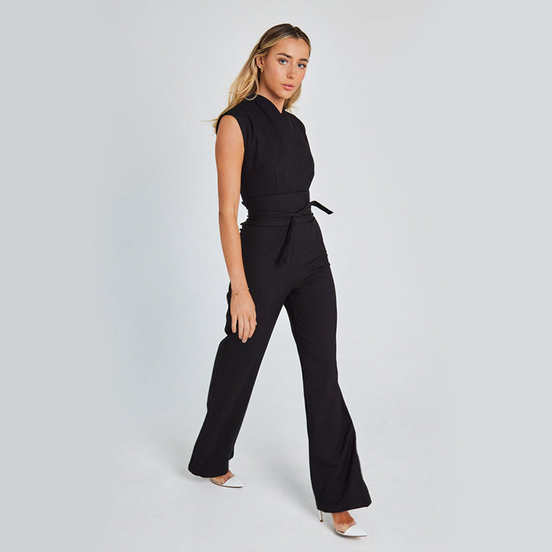 Elegant Jumpsuit with Waist Belt