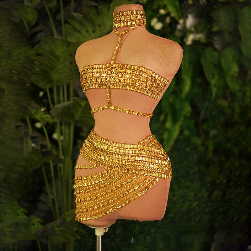 High-end Rhinestone Luxury Dress