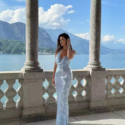 Celeste Sequin Evening Gown