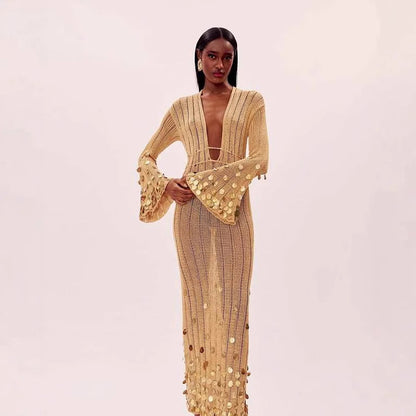 Golden Siren Sequin Gown