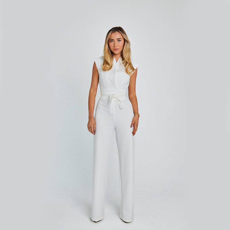 Elegant Jumpsuit with Waist Belt