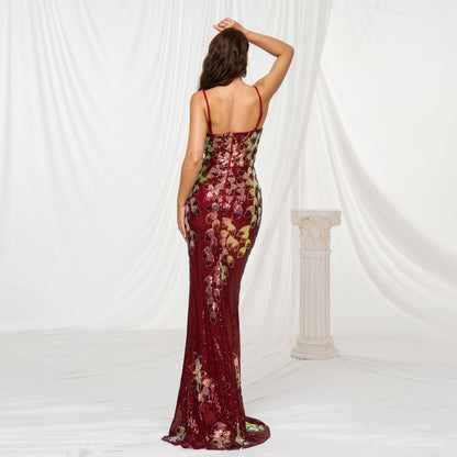 Crimson Elegance Gown
