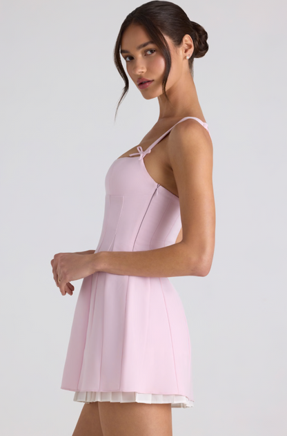 Blush Bow Mini Dress