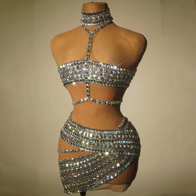 High-end Rhinestone Luxury Dress