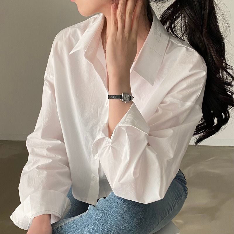 Back Slit Long Sleeve Shirt