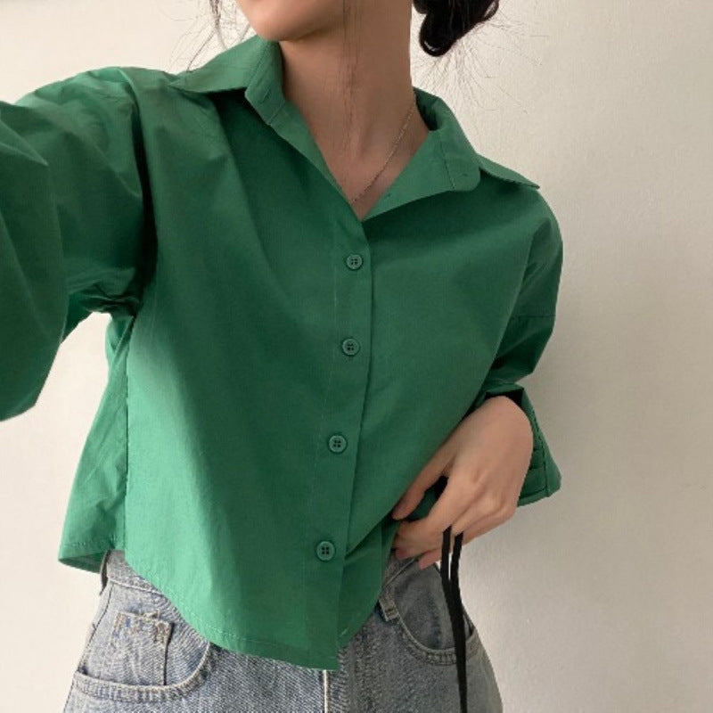 Back Slit Long Sleeve Shirt