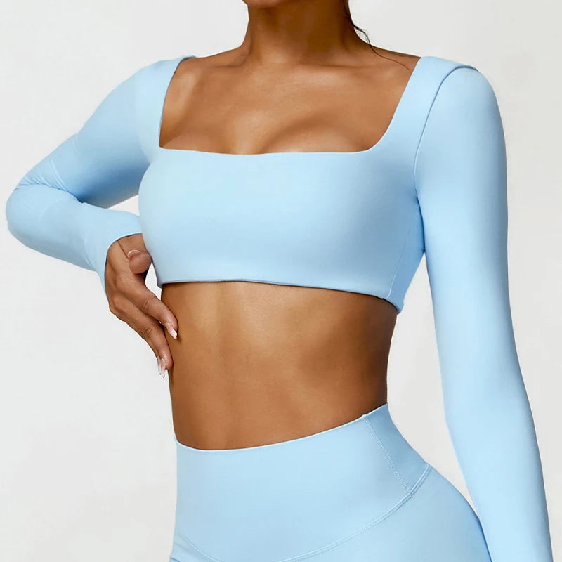 Pilates Dream: Long Sleeve Crop Top