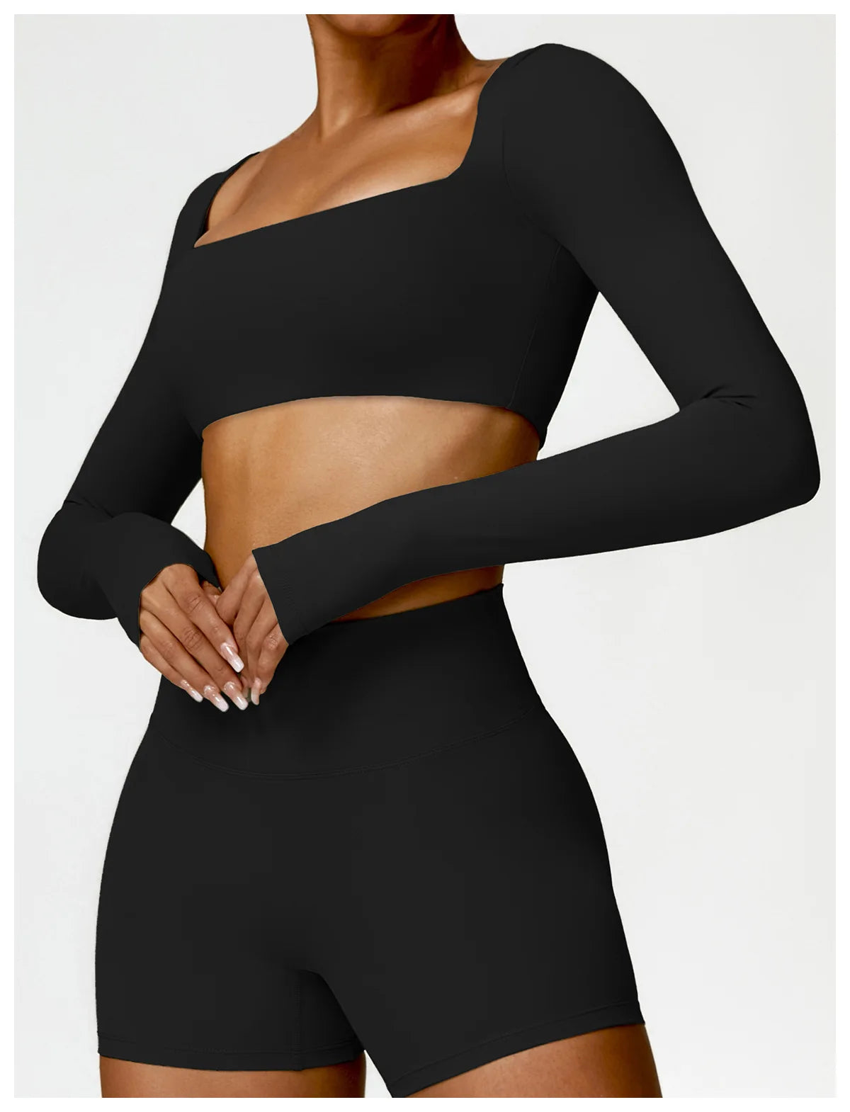 Pilates Dream: Long Sleeve Crop Top
