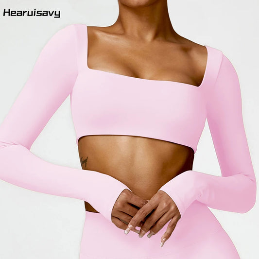 Pilates Dream: Long Sleeve Crop Top