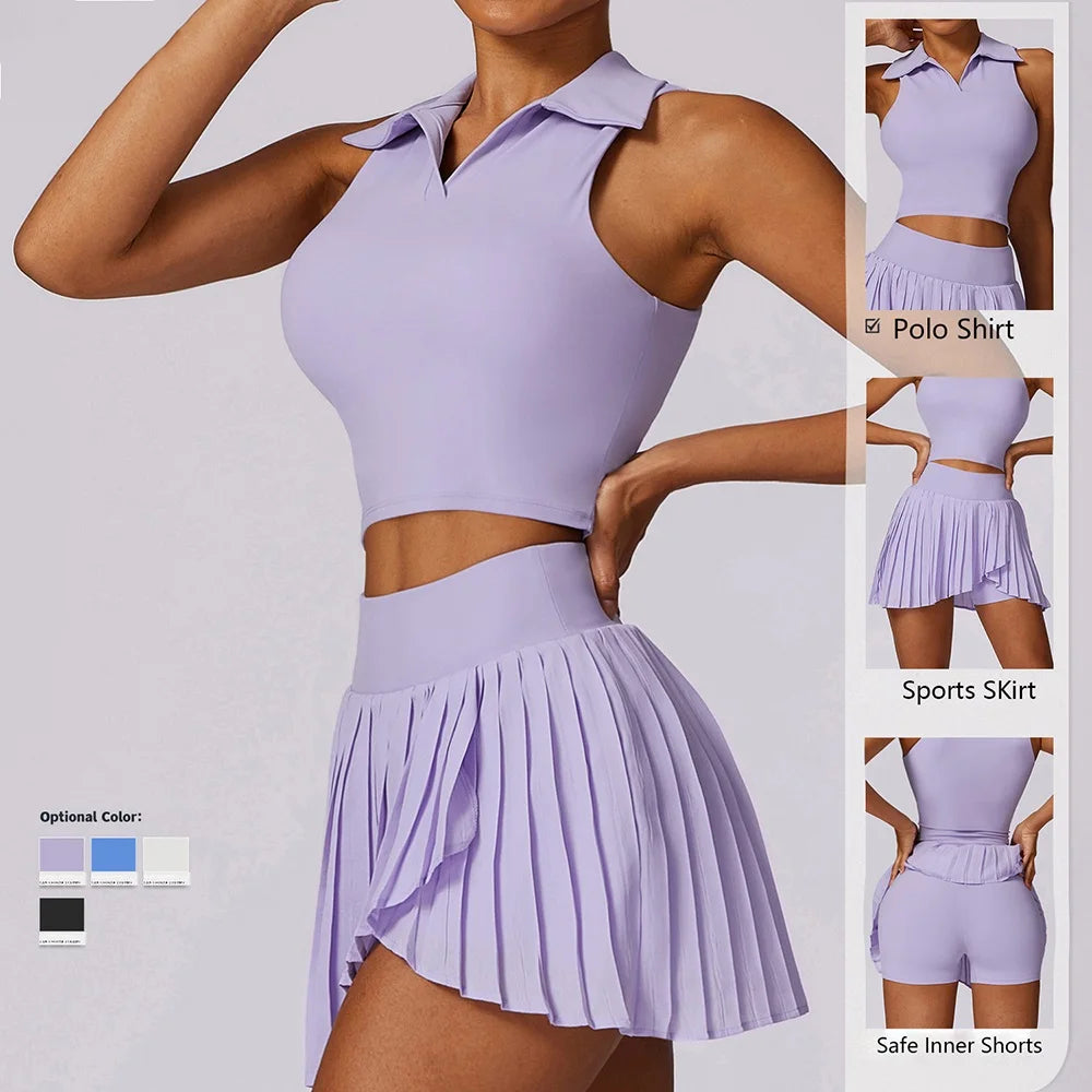 Yoga - Tennis Set -  Skirt with pants and pockets