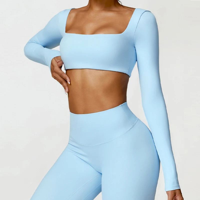 Pilates Dream: Long Sleeve Crop Top