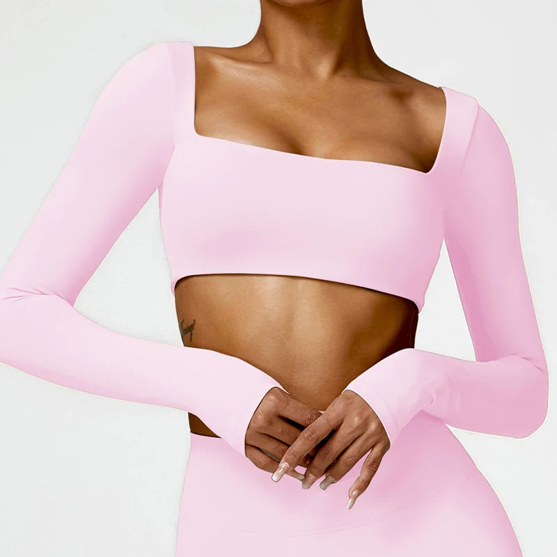 Pilates Dream: Long Sleeve Crop Top