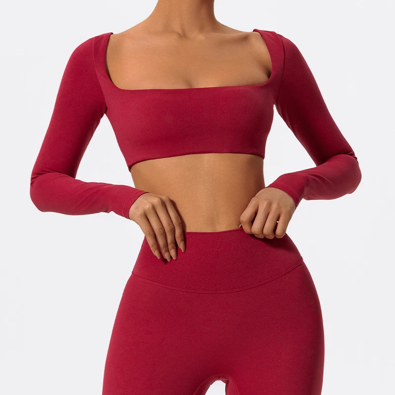 Pilates Dream: Long Sleeve Crop Top