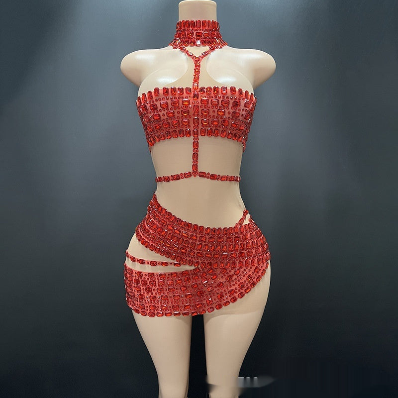 High-end Rhinestone Luxury Dress