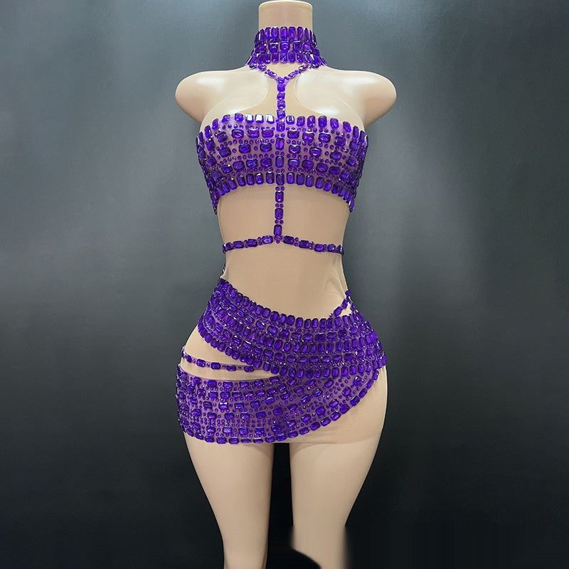 High-end Rhinestone Luxury Dress