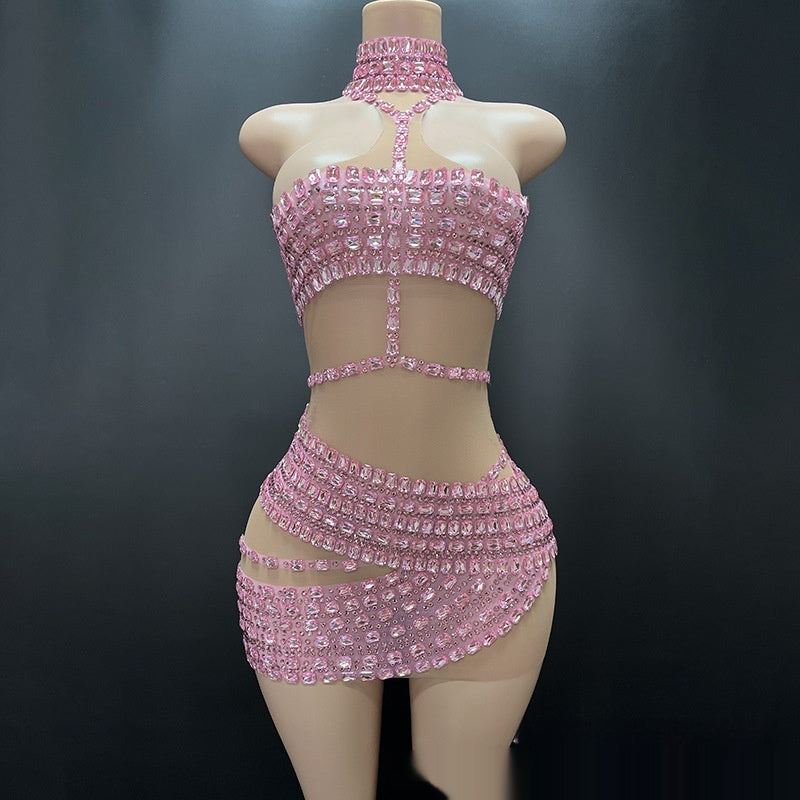 High-end Rhinestone Luxury Dress