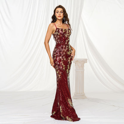 Crimson Elegance Gown