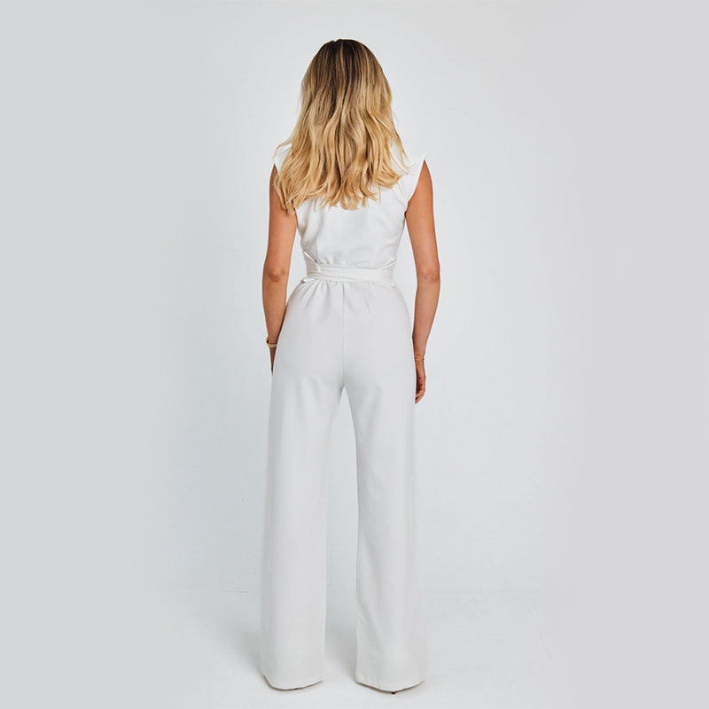Elegant Jumpsuit with Waist Belt